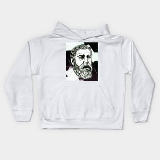 Hero of Alexandria Black and White Portrait | Hero of Alexandria Artwork 4 Kids Hoodie